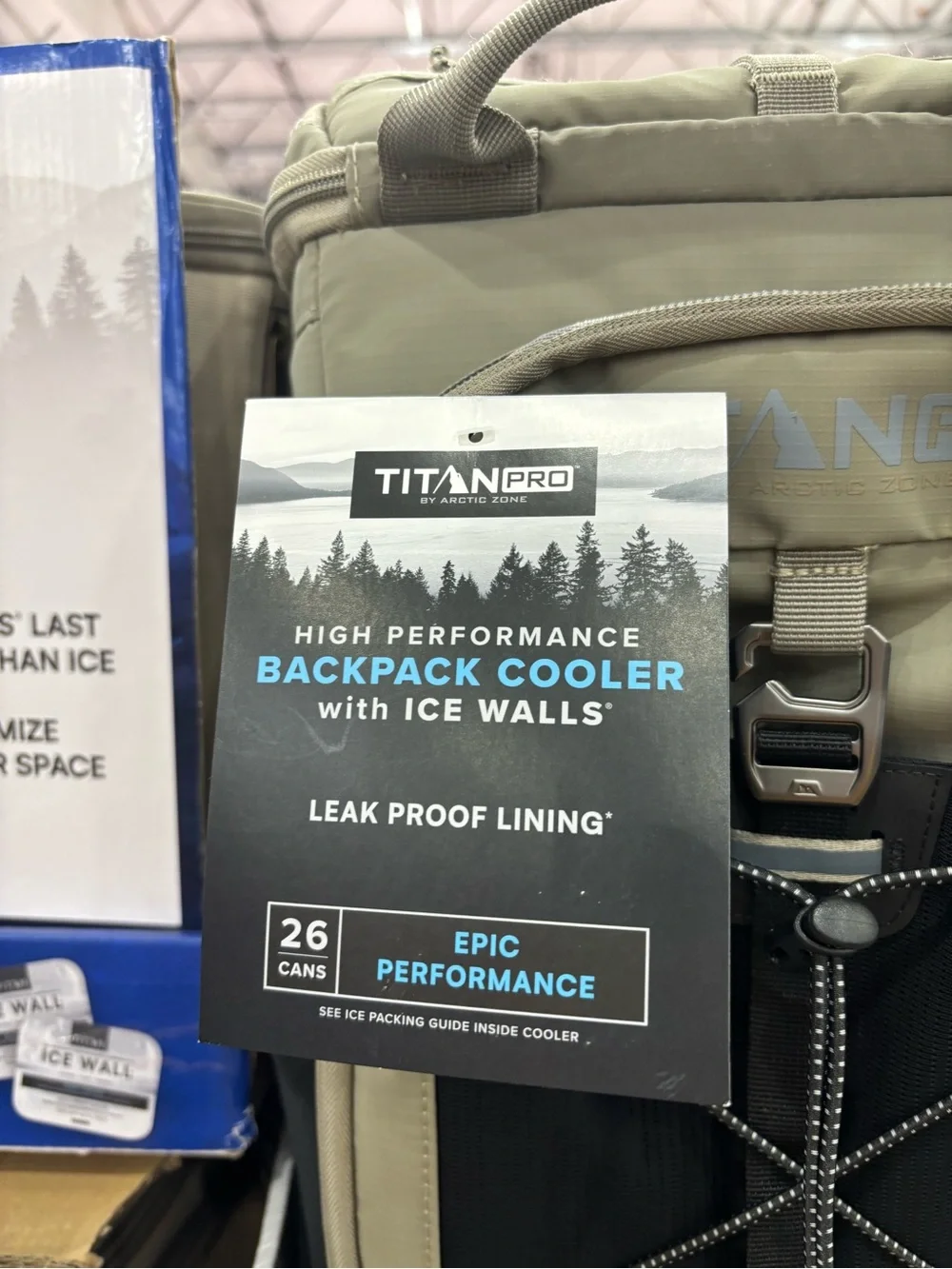 Titan PRO By ARCTIC ZONE Insulated Backpack Cooler w/o Ice Walls (Taupe-Beige)
